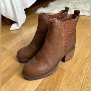 Brown Leather Booties